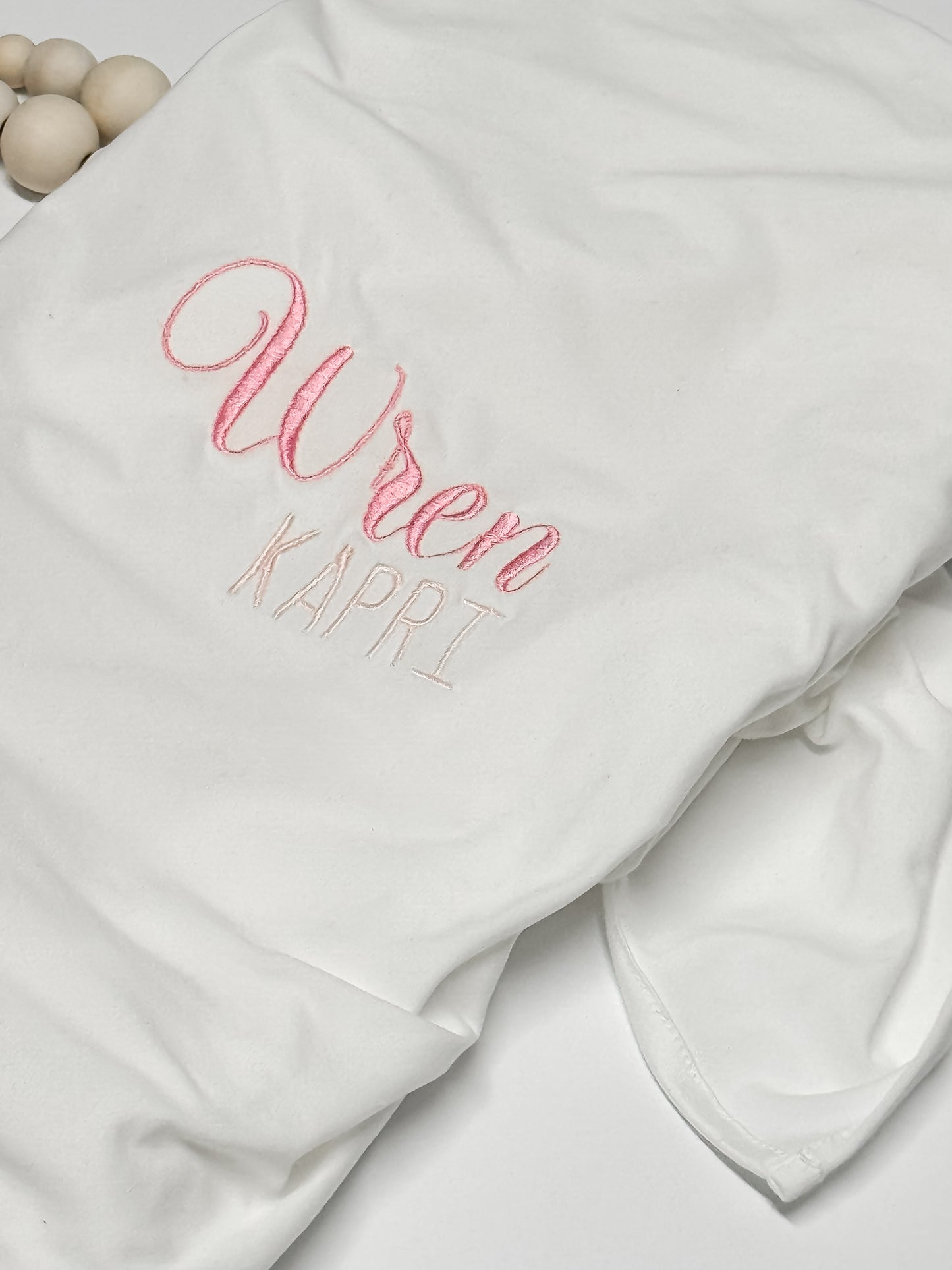 Embroidered Baby Stretch Swaddle Wrap – One-of-a-Kind & Customizable