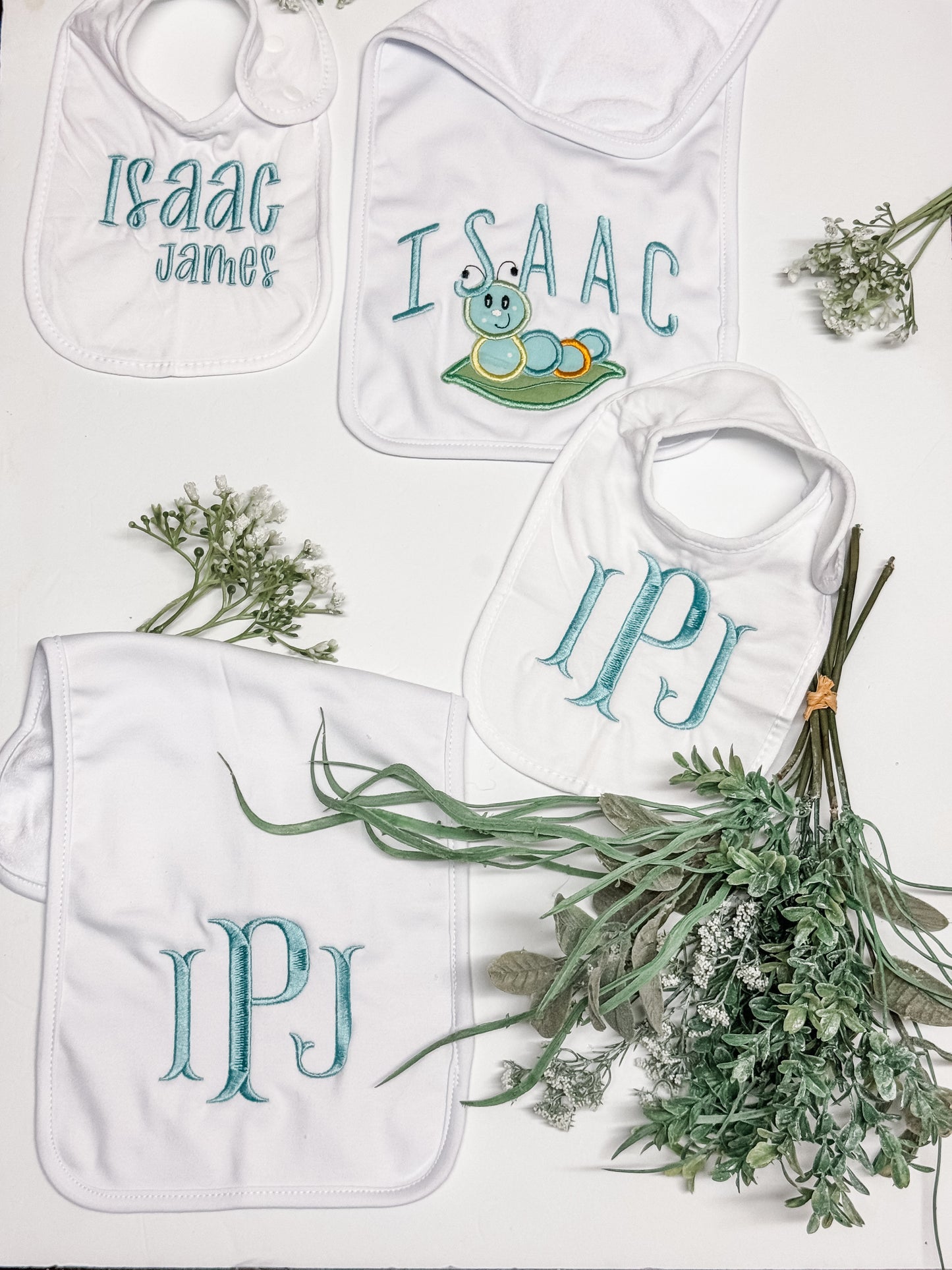 Custom Appliqué Embroidered Baby Bib