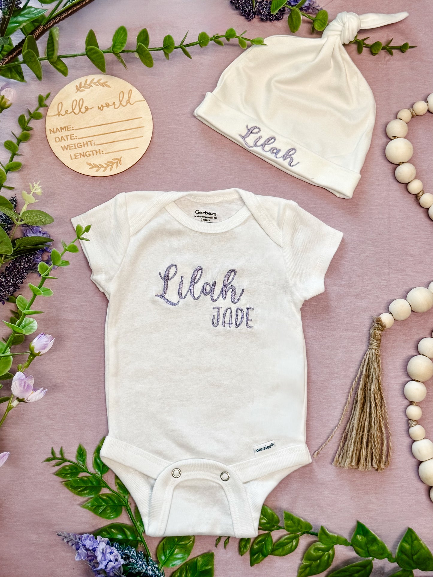 Personalized Embroidered Baby Hat