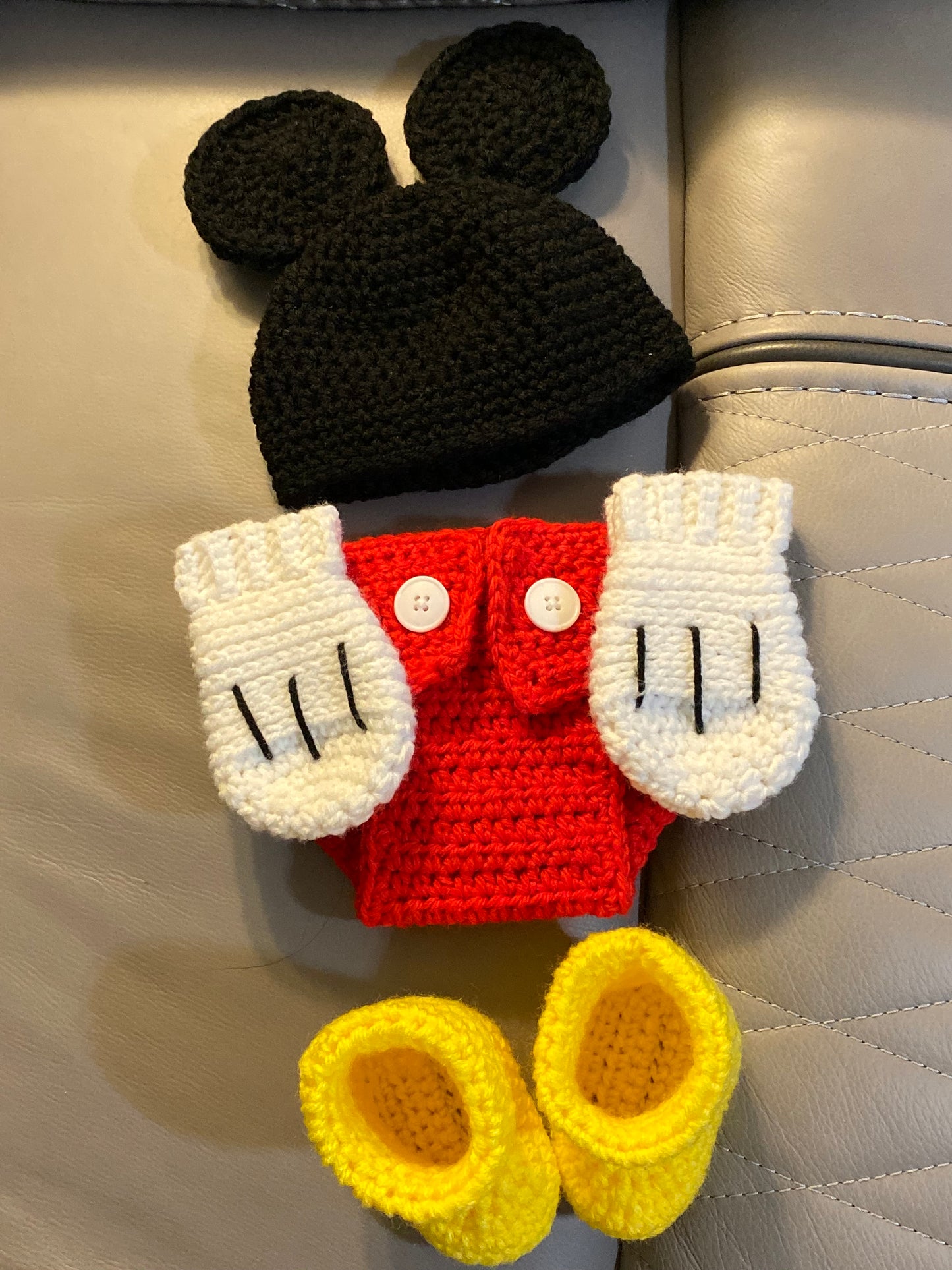 Crochet Mickey Mouse Baby Set