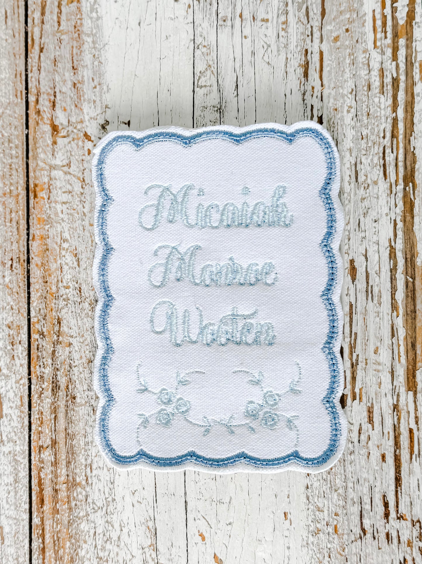 Baby Monogrammed Bassinet Tag