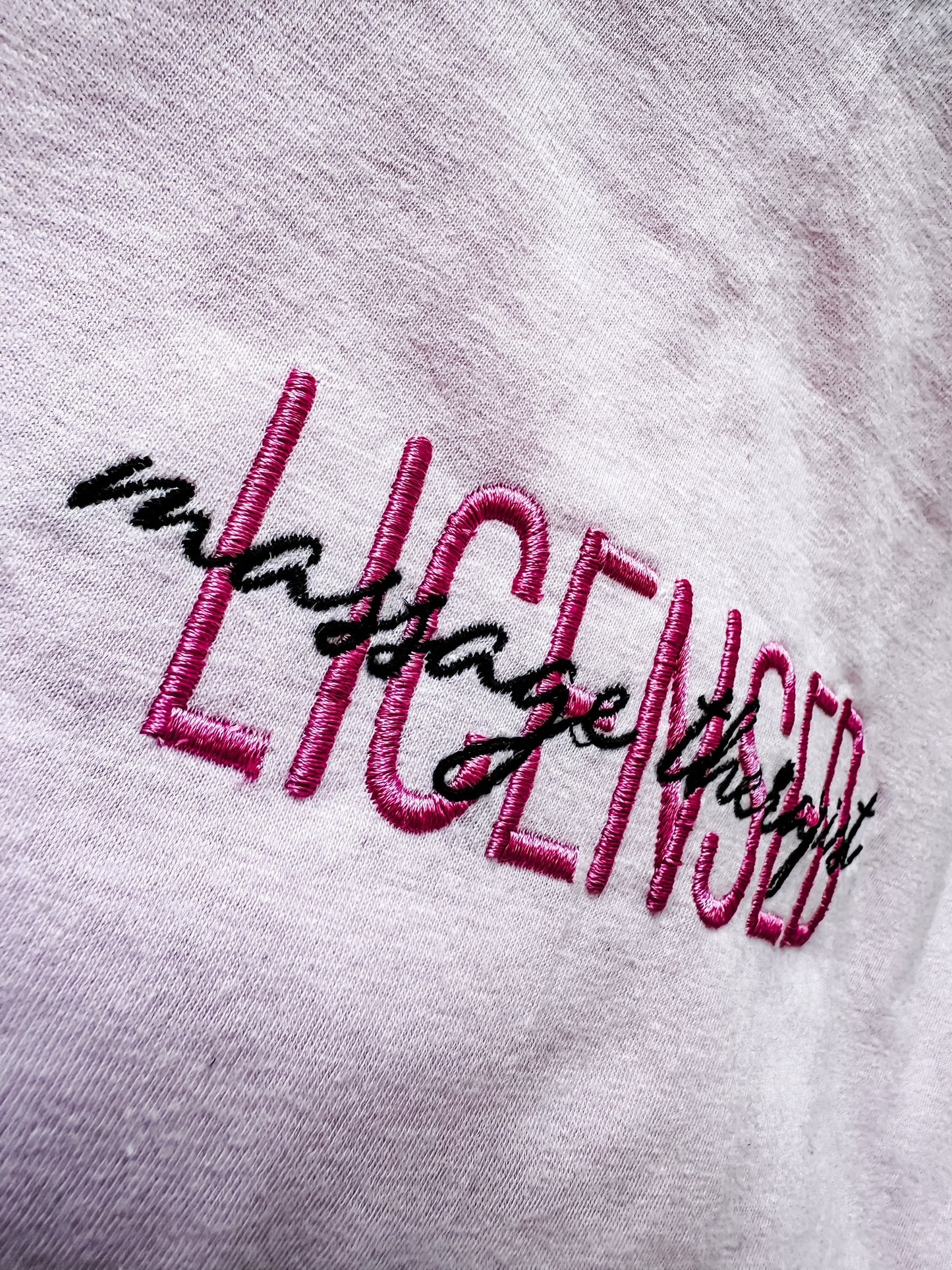 Embroidered Licensed Massage Therapist shirt