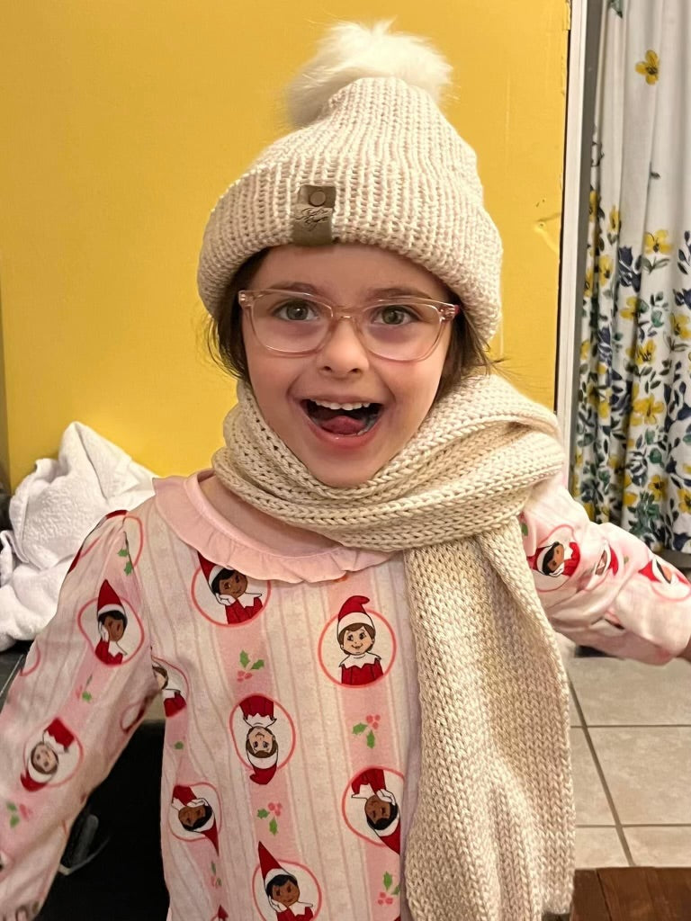 Knitted Hat and Scarf Set