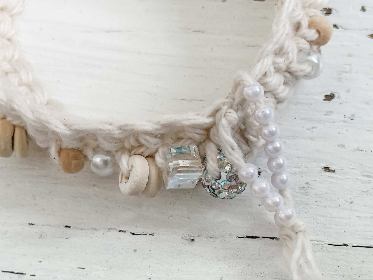 Handcrafted Crochet Bridal Bracelet or Stanley Cup Accessory