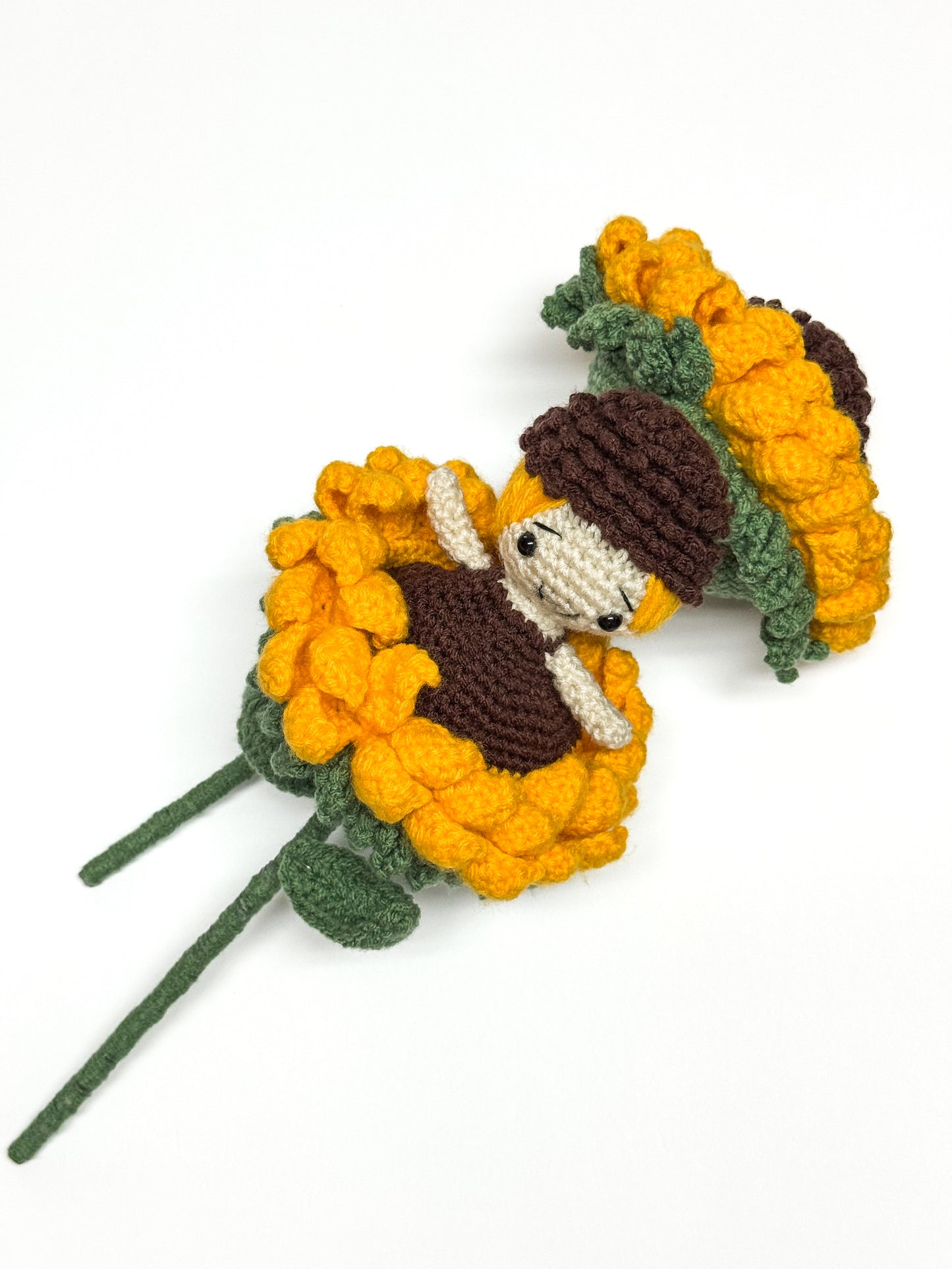 Sunflower Blossom Doll – Handmade Crochet Treasure