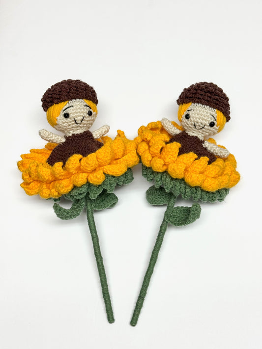 Sunflower Blossom Doll – Handmade Crochet Treasure