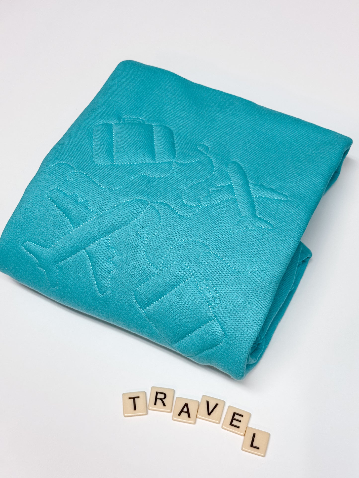 Travel Embossed Crewneck Sweatshirt