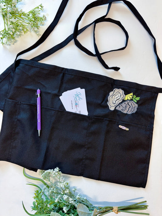 Embroidered Pocket Apron