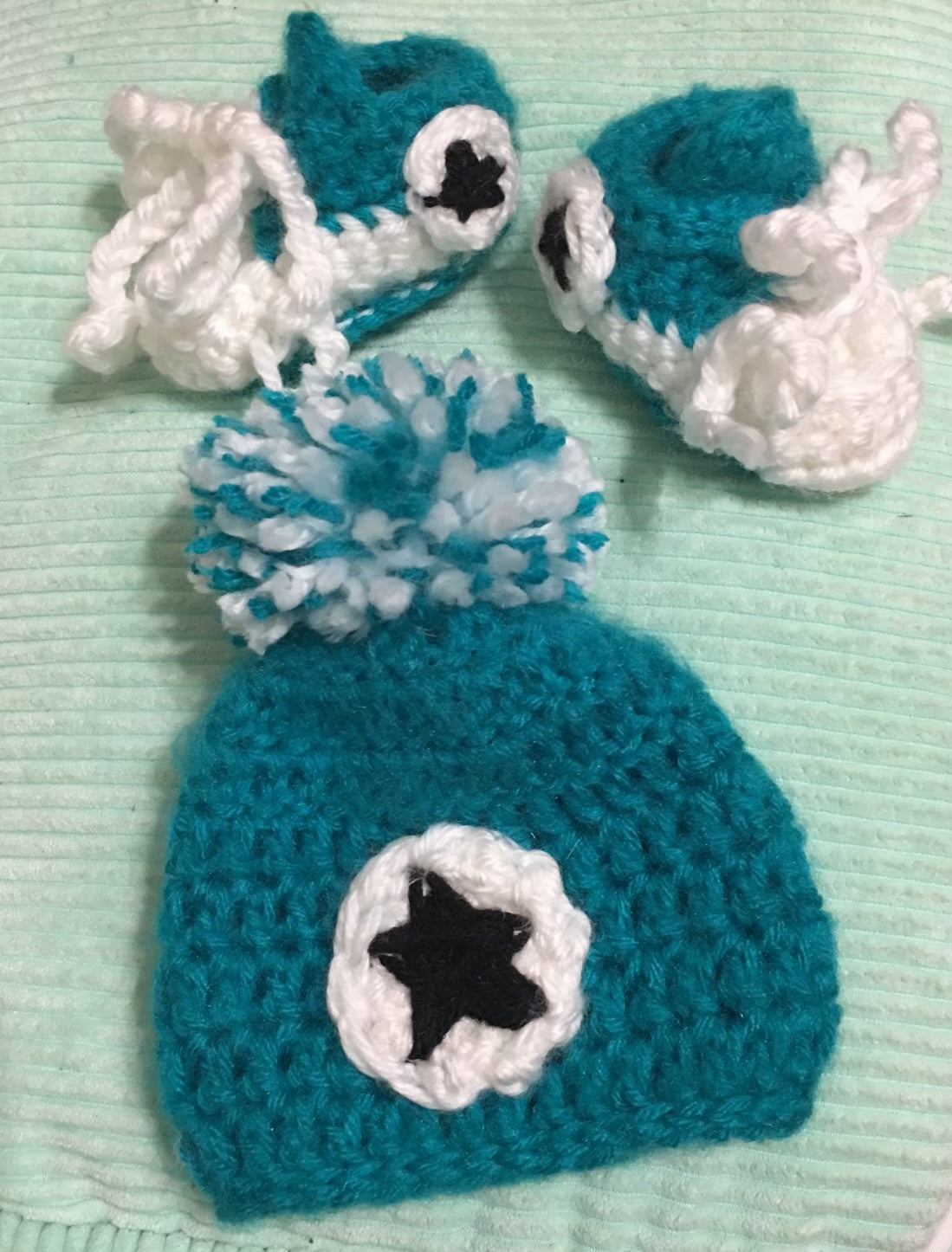 Crochet Baby Hat and Booties Set