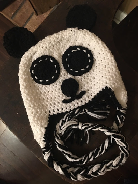 Crochet Panda Hat