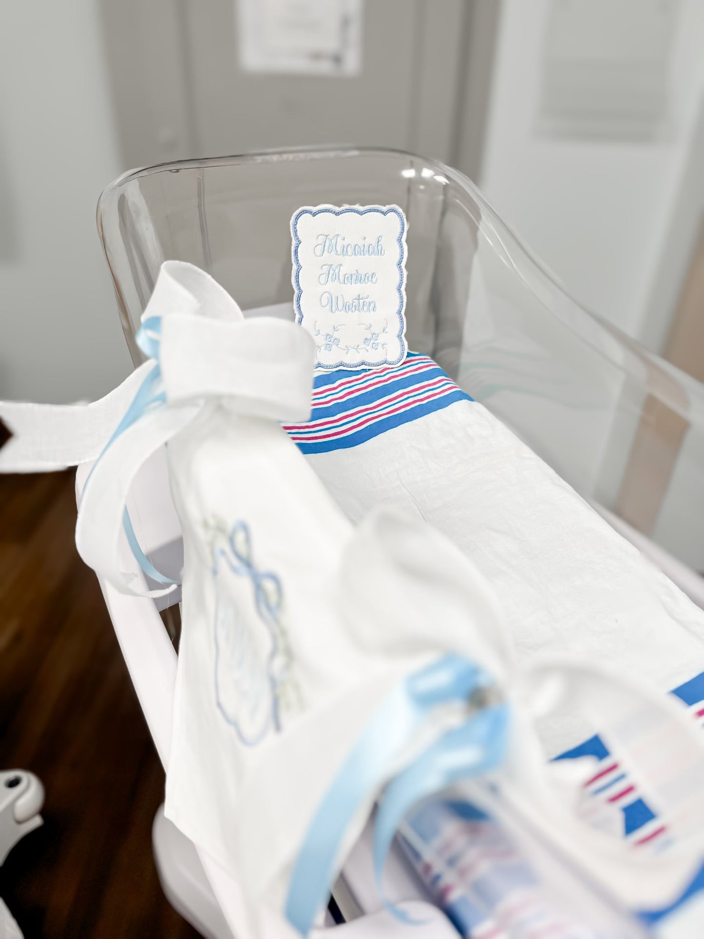 Baby Monogrammed Bassinet Tag