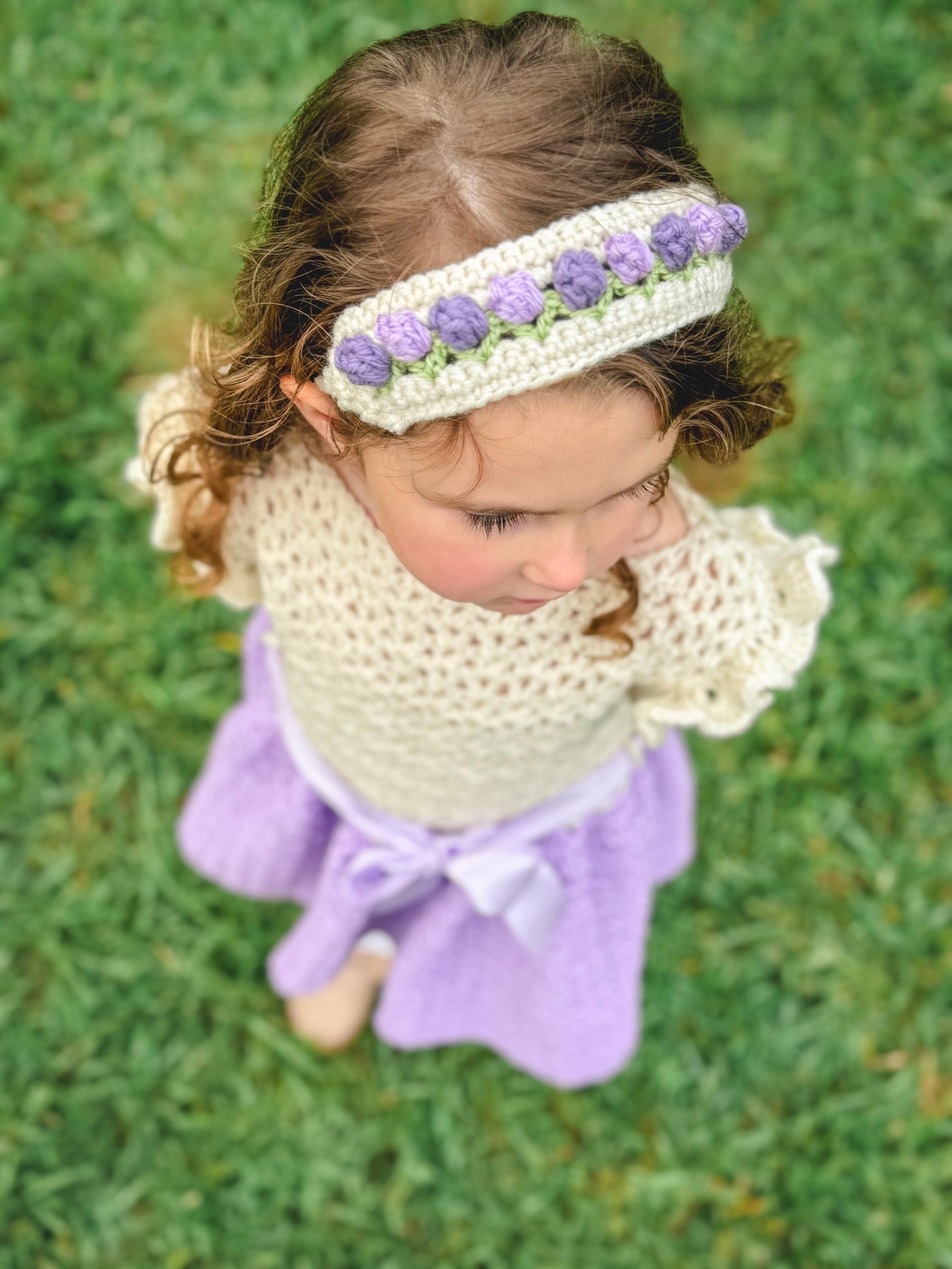 The Norma Jean Crocheted Dress and Headband set