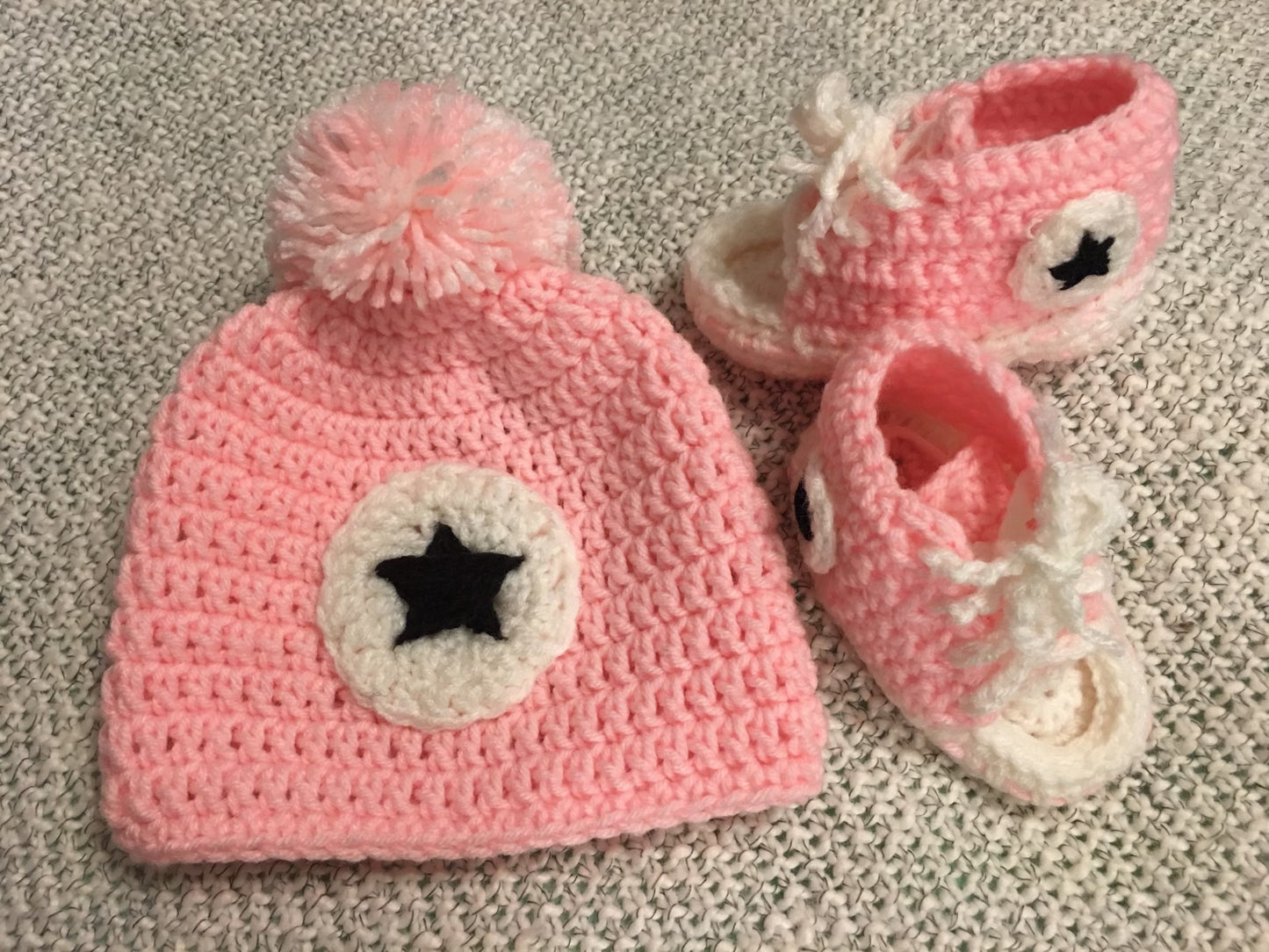 Crochet Baby Hat and Booties Set