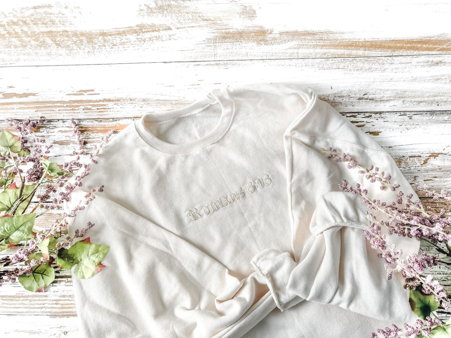 Embroidered Romans 8:18 Sweatshirt