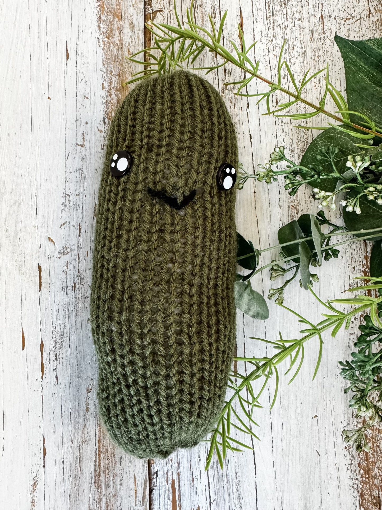 Emotional Support Knitted Pickle