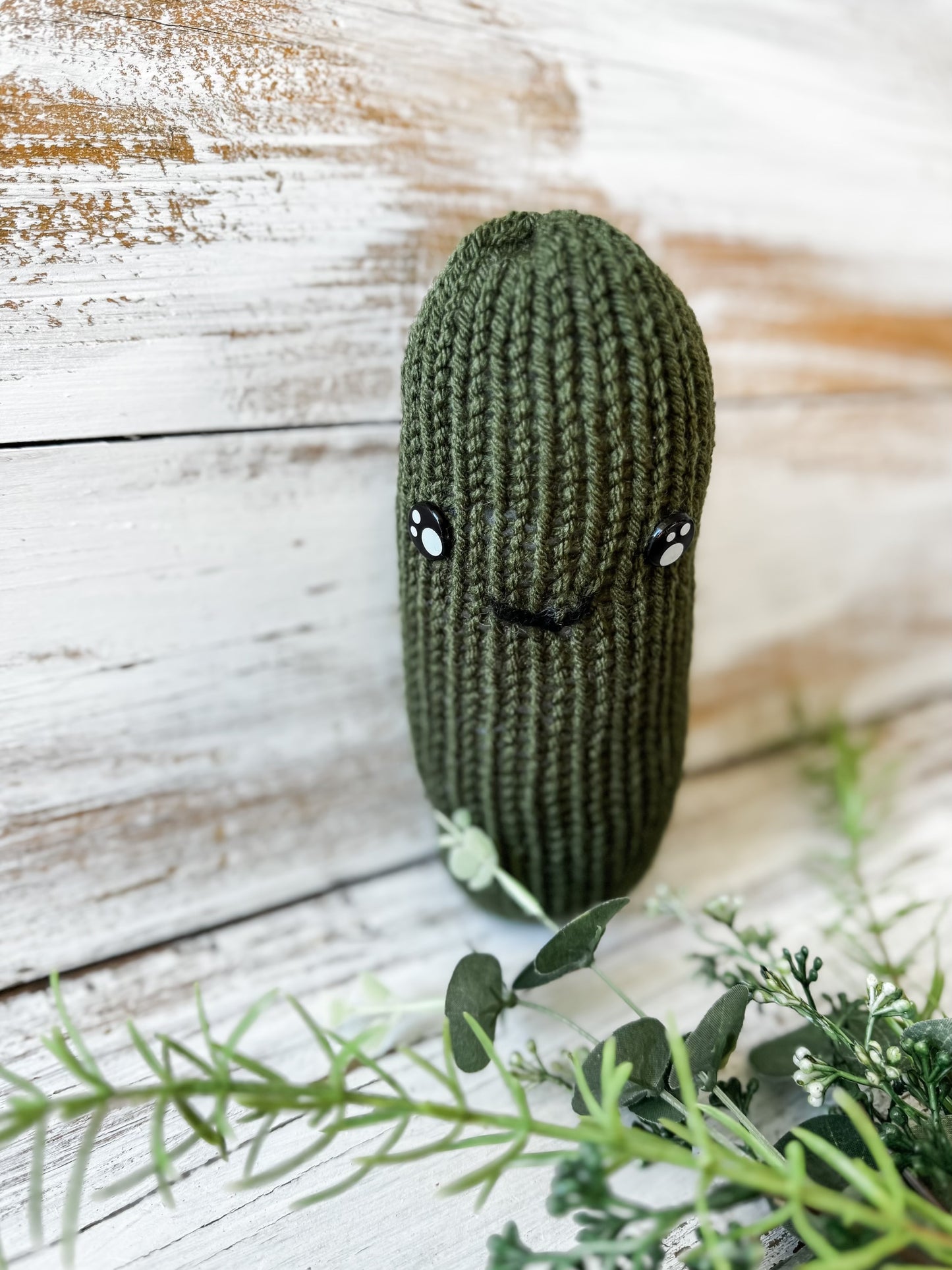 Emotional Support Knitted Pickle