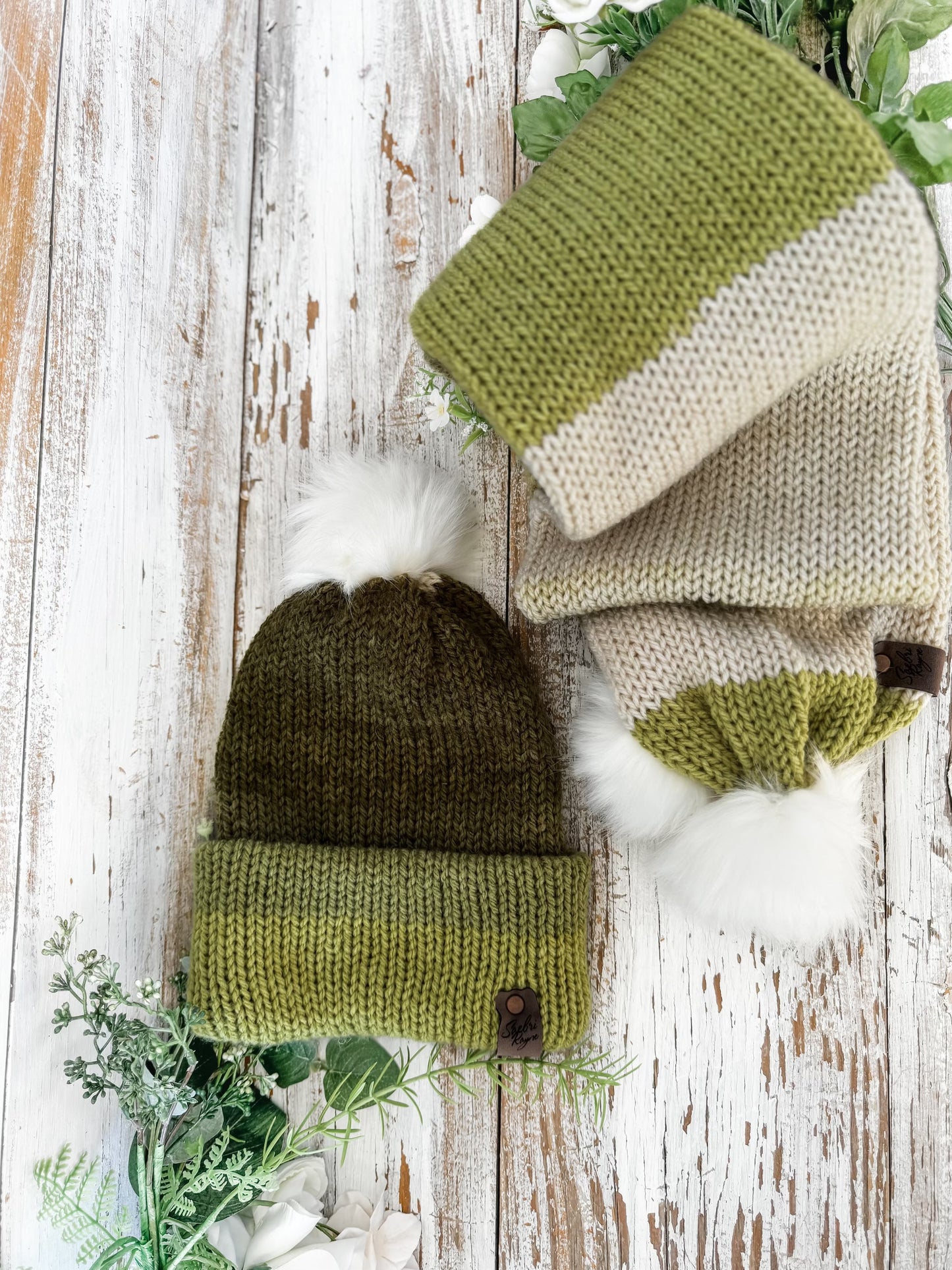 Knitted Hat and Scarf Set