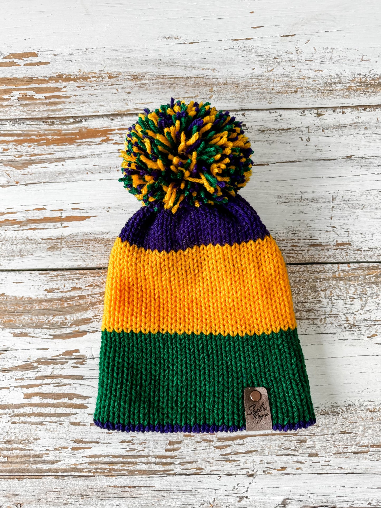 Knitted Mardi Gras Hat