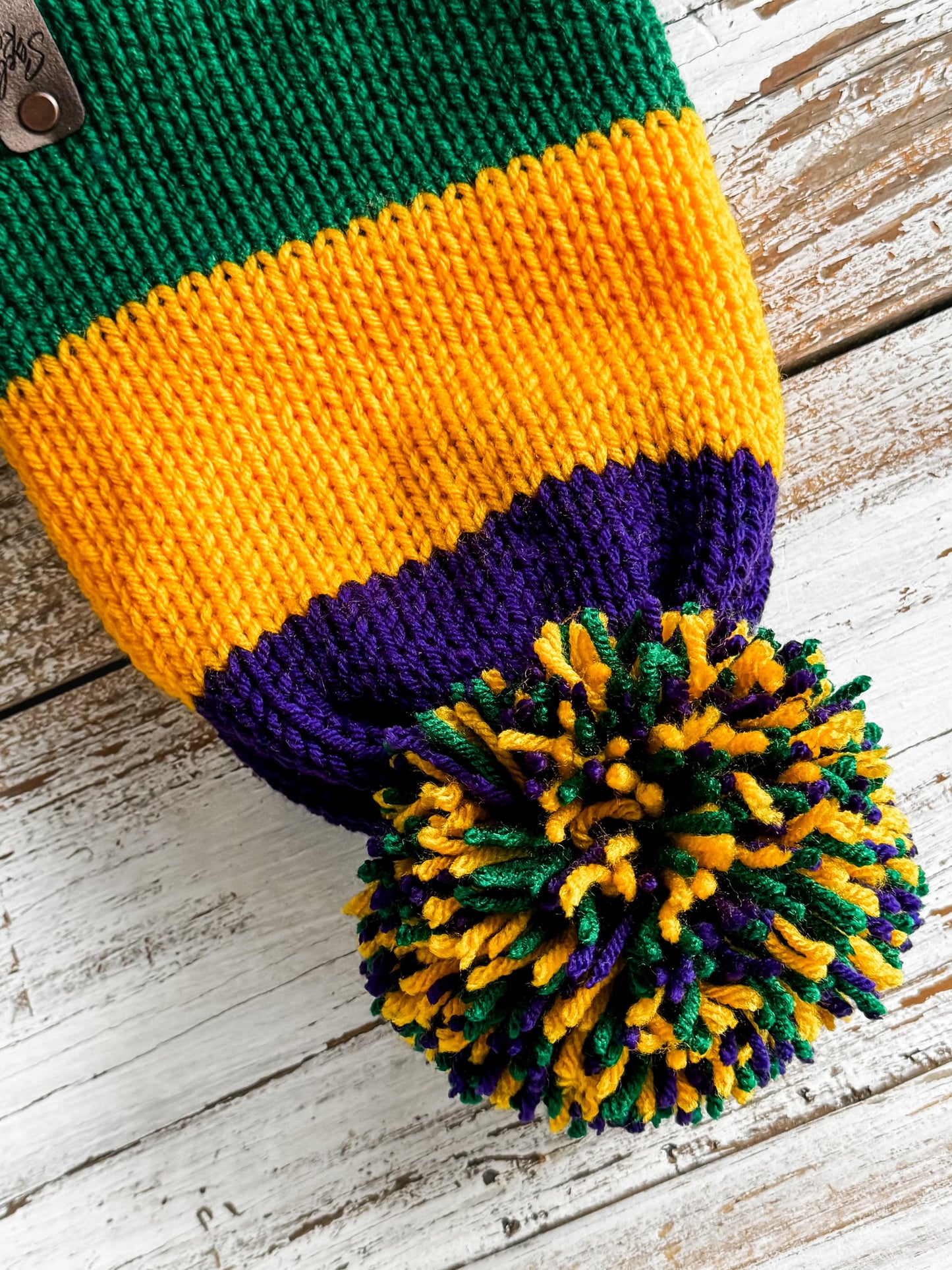 Knitted Mardi Gras Hat