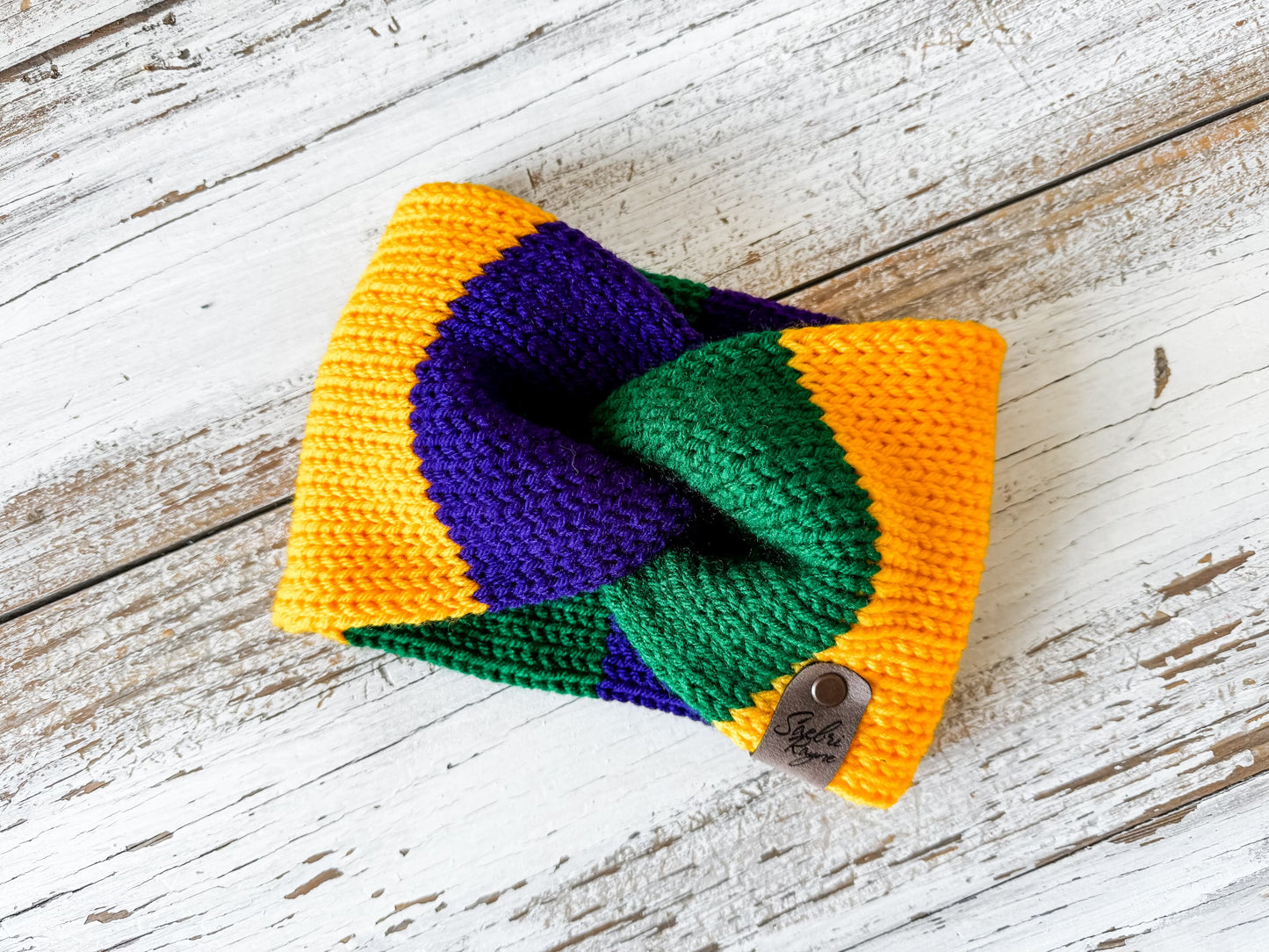 Knitted Mardi Gras Ear Warmer