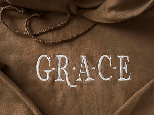 Embroidered G~R~A~C~E Hoodie