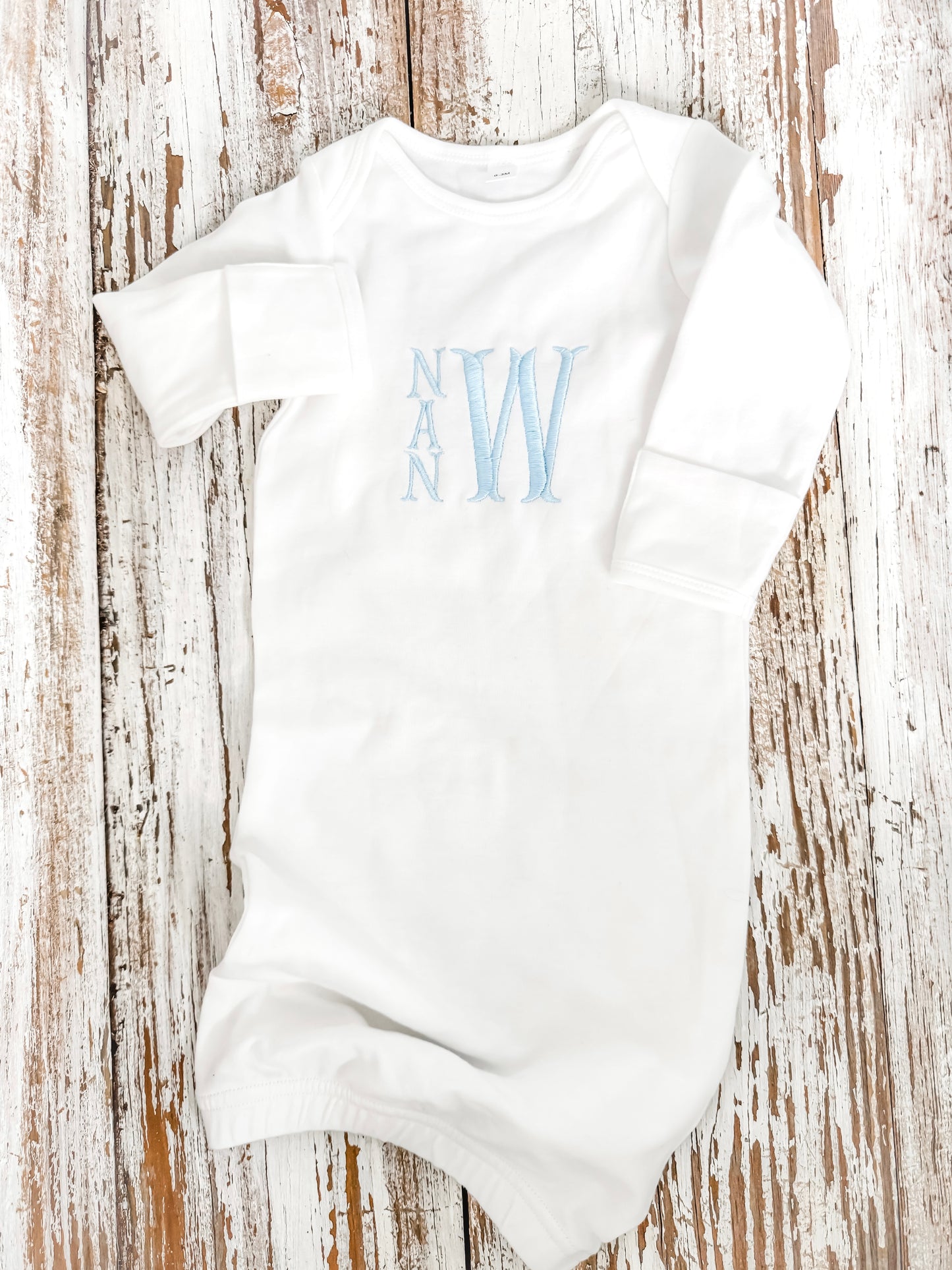 Custom Embroidered Baby Gown