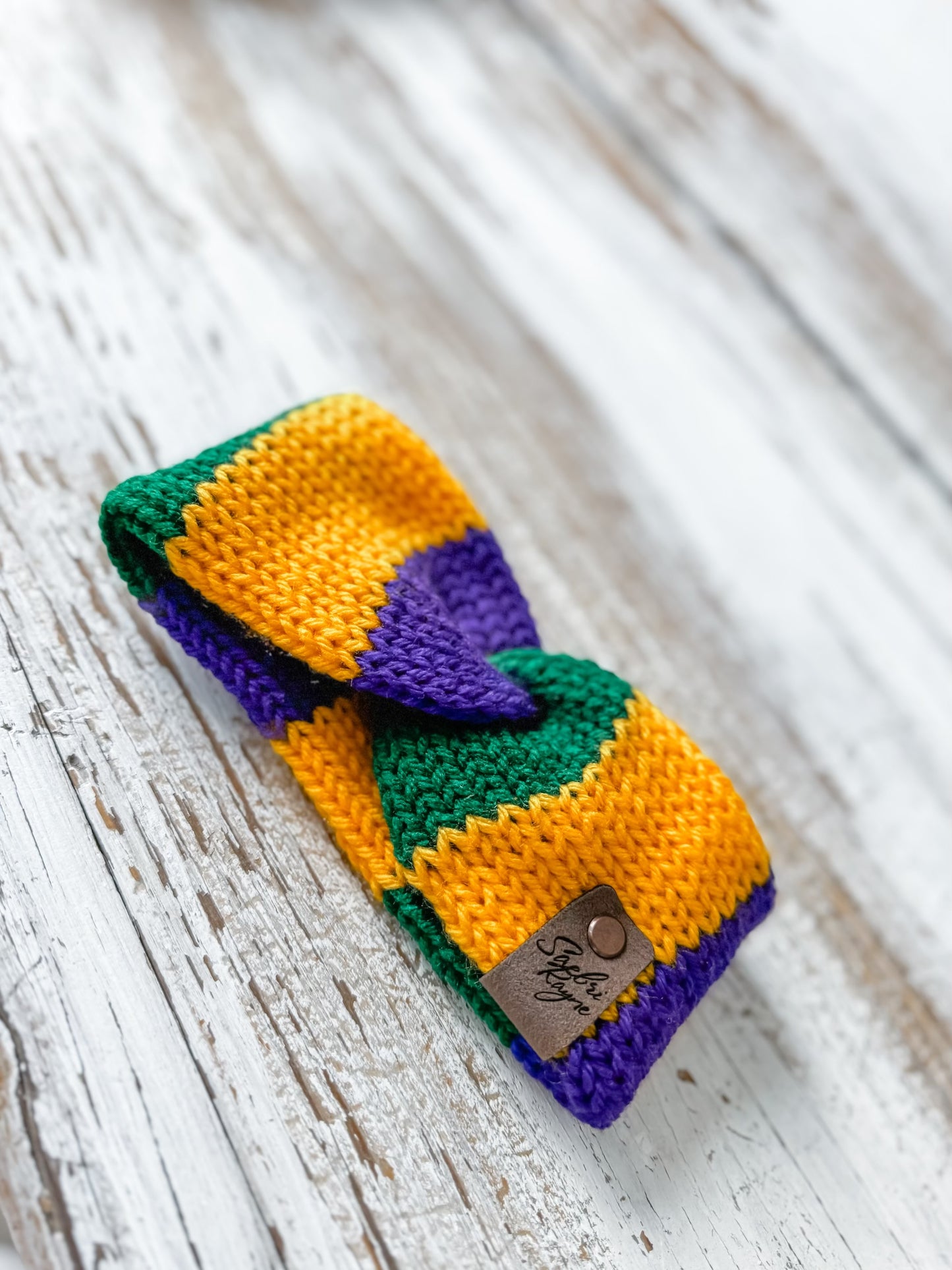 Knitted Mardi Gras Ear Warmer