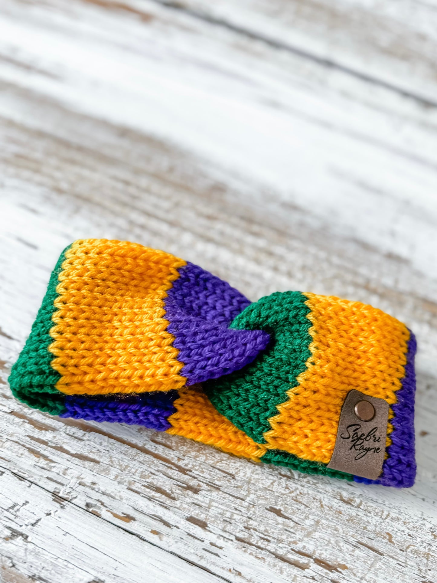 Knitted Mardi Gras Ear Warmer