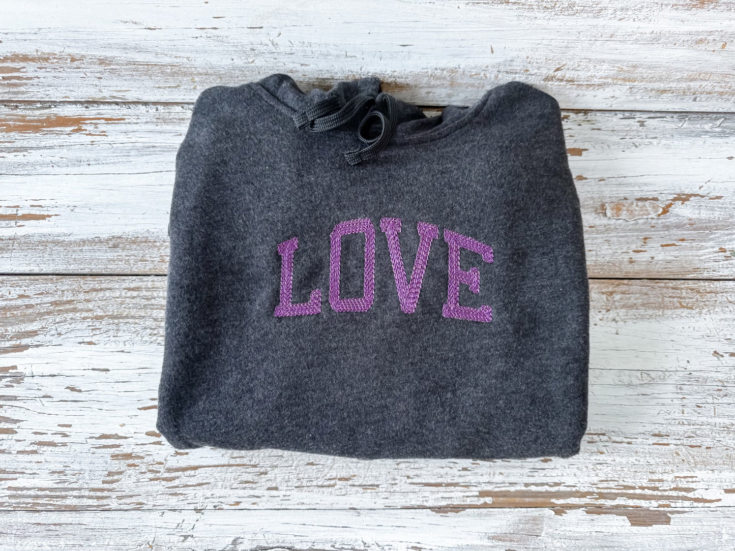 Embroidered Love Hoodie