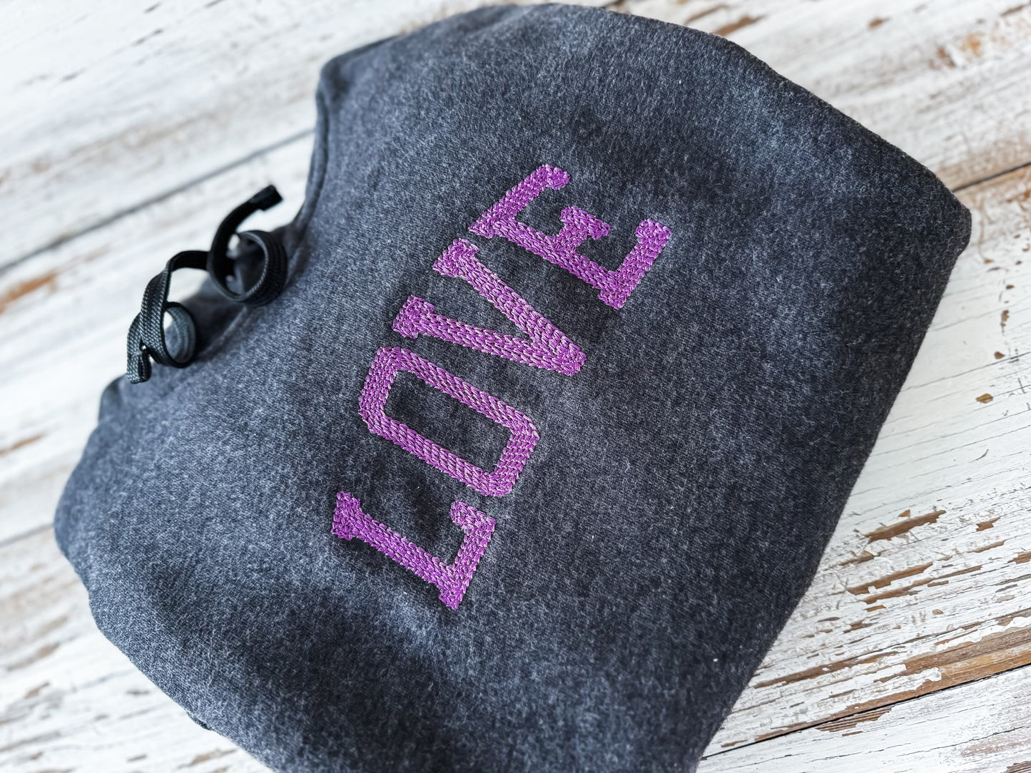 Embroidered Love Hoodie