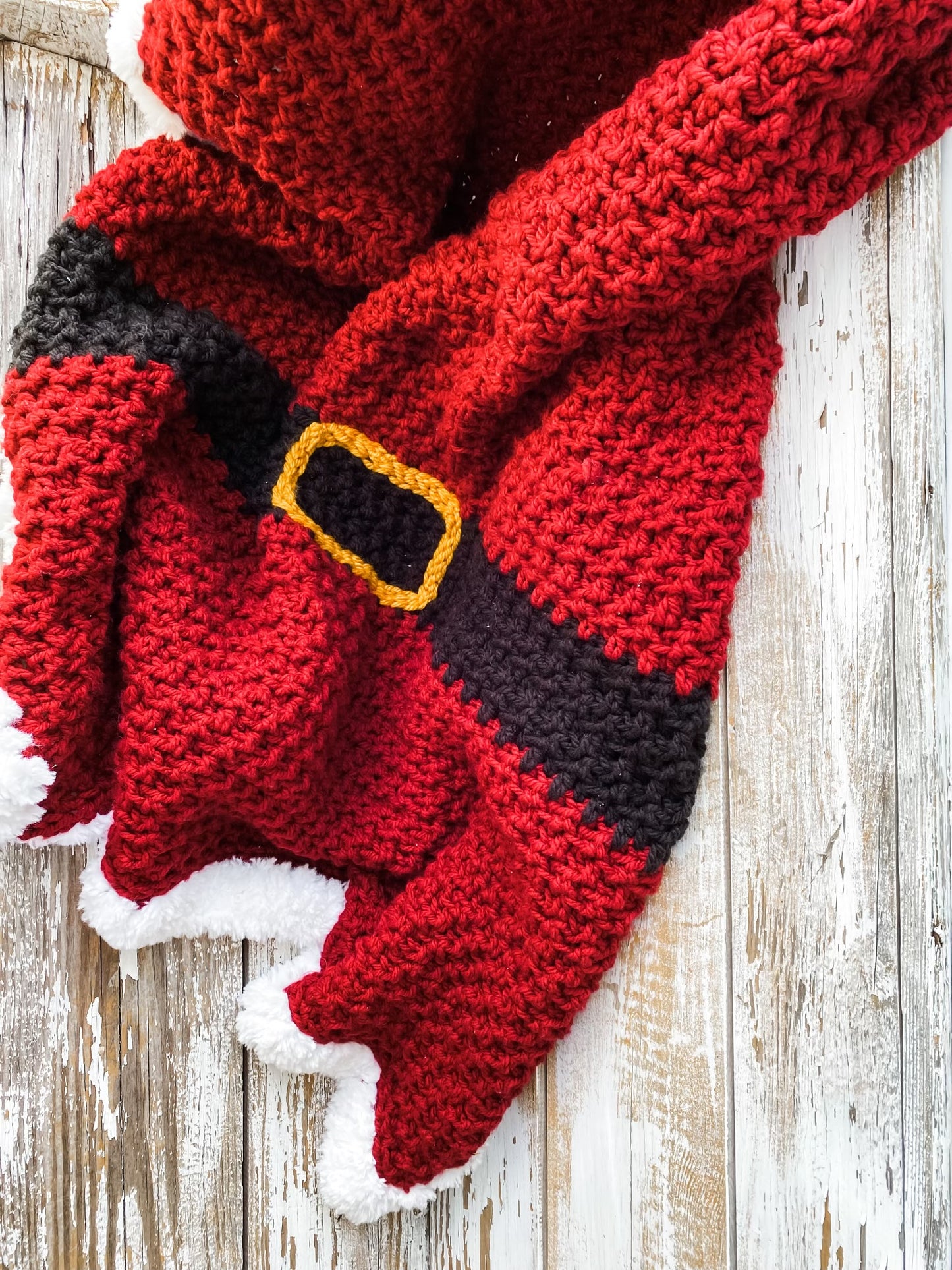 Crochet Santa Throw Blanket