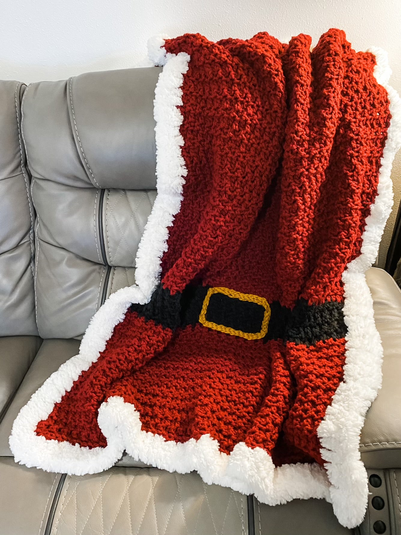 Crochet Santa Throw Blanket