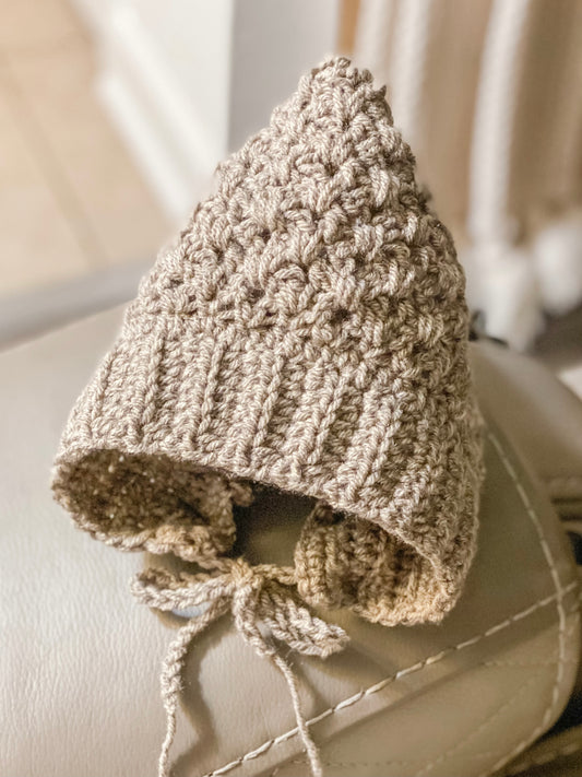 Crochet Pixie Baby Bonnet