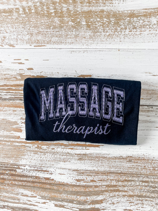 Embroidered Massage Therapist Tee Shirt