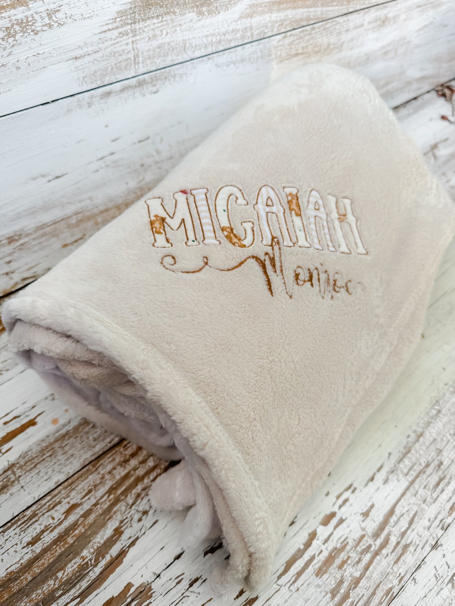 Custom Name Appliqué Throw