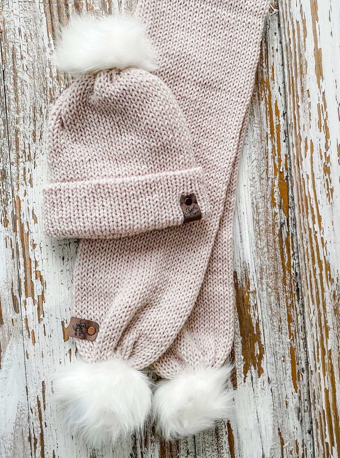 Knitted Hat and Scarf Set