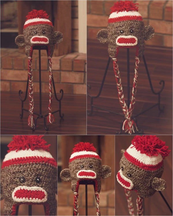 Crochet Sock Monkey Hat