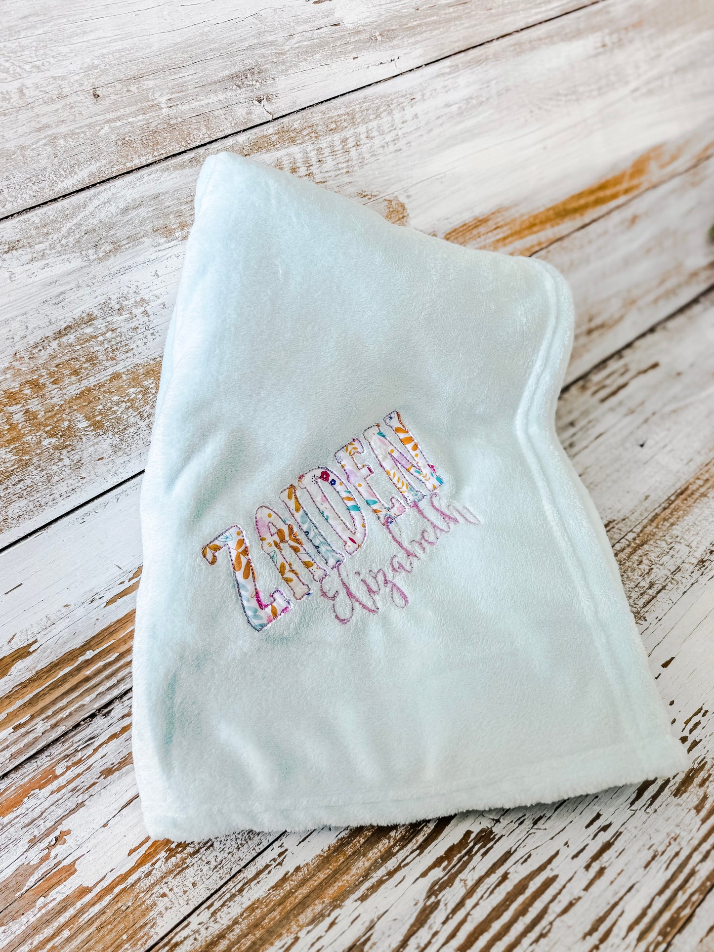 Custom Name Appliqué Throw