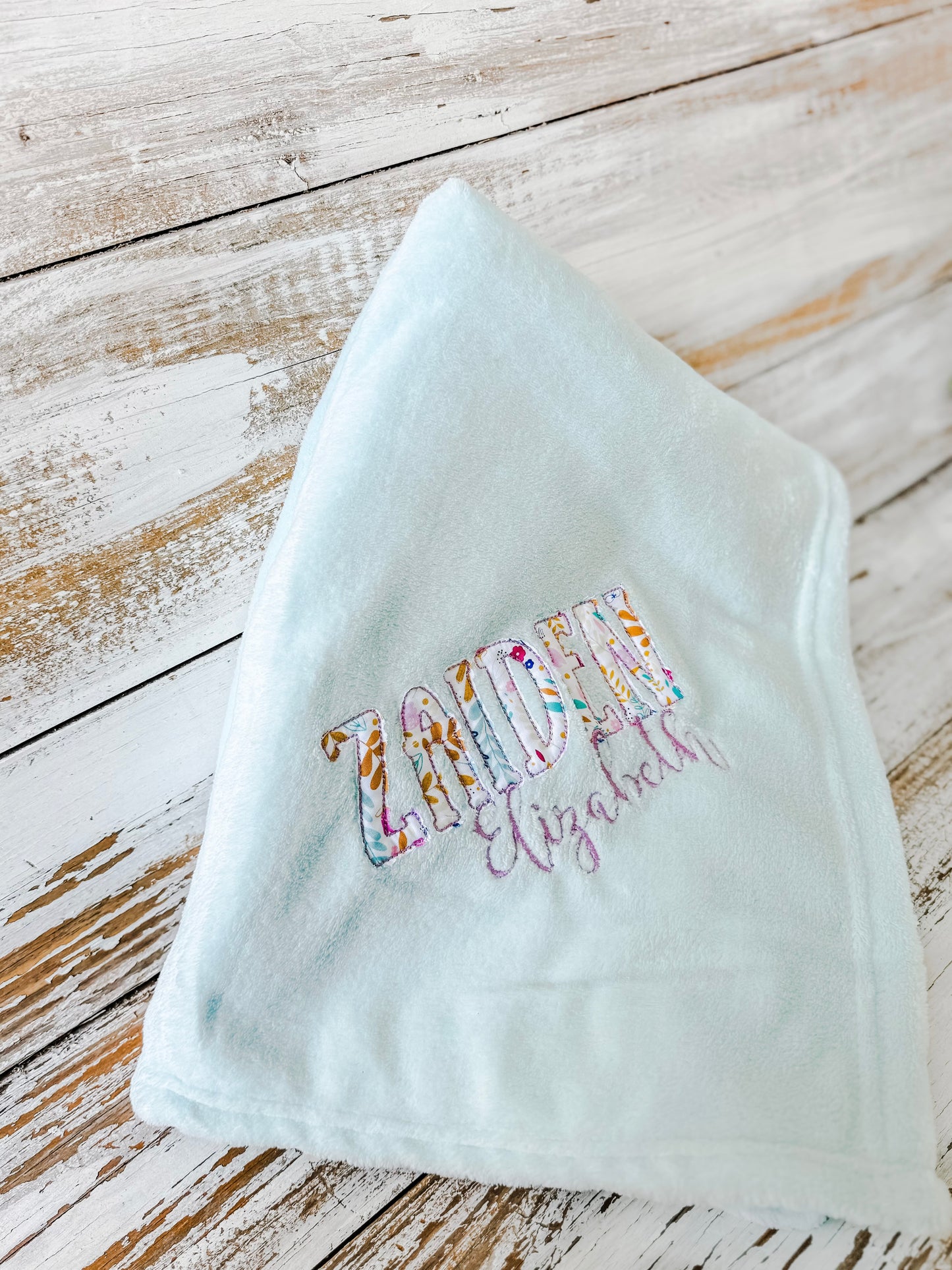 Custom Name Appliqué Throw