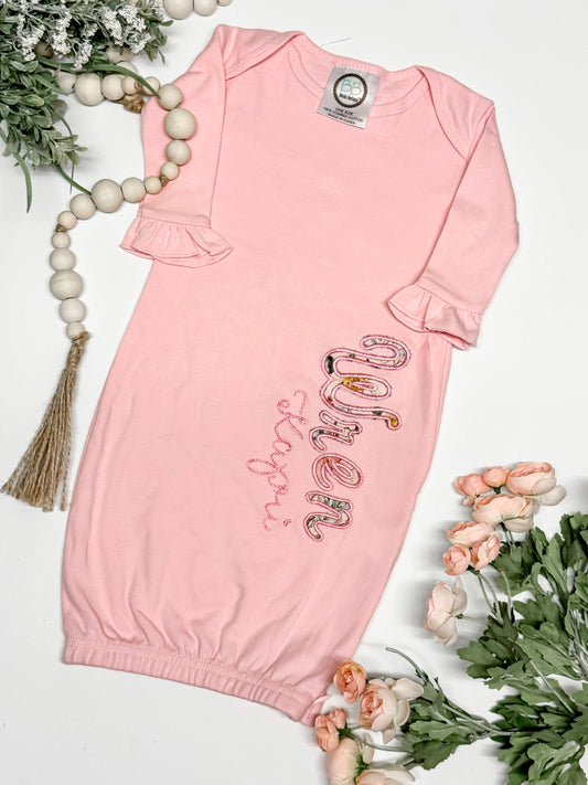 Personalized Baby Girl Gown