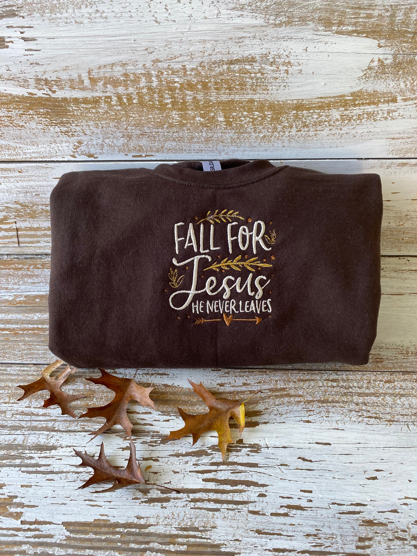 Embroidered Fall for Jesus Sweatshirt