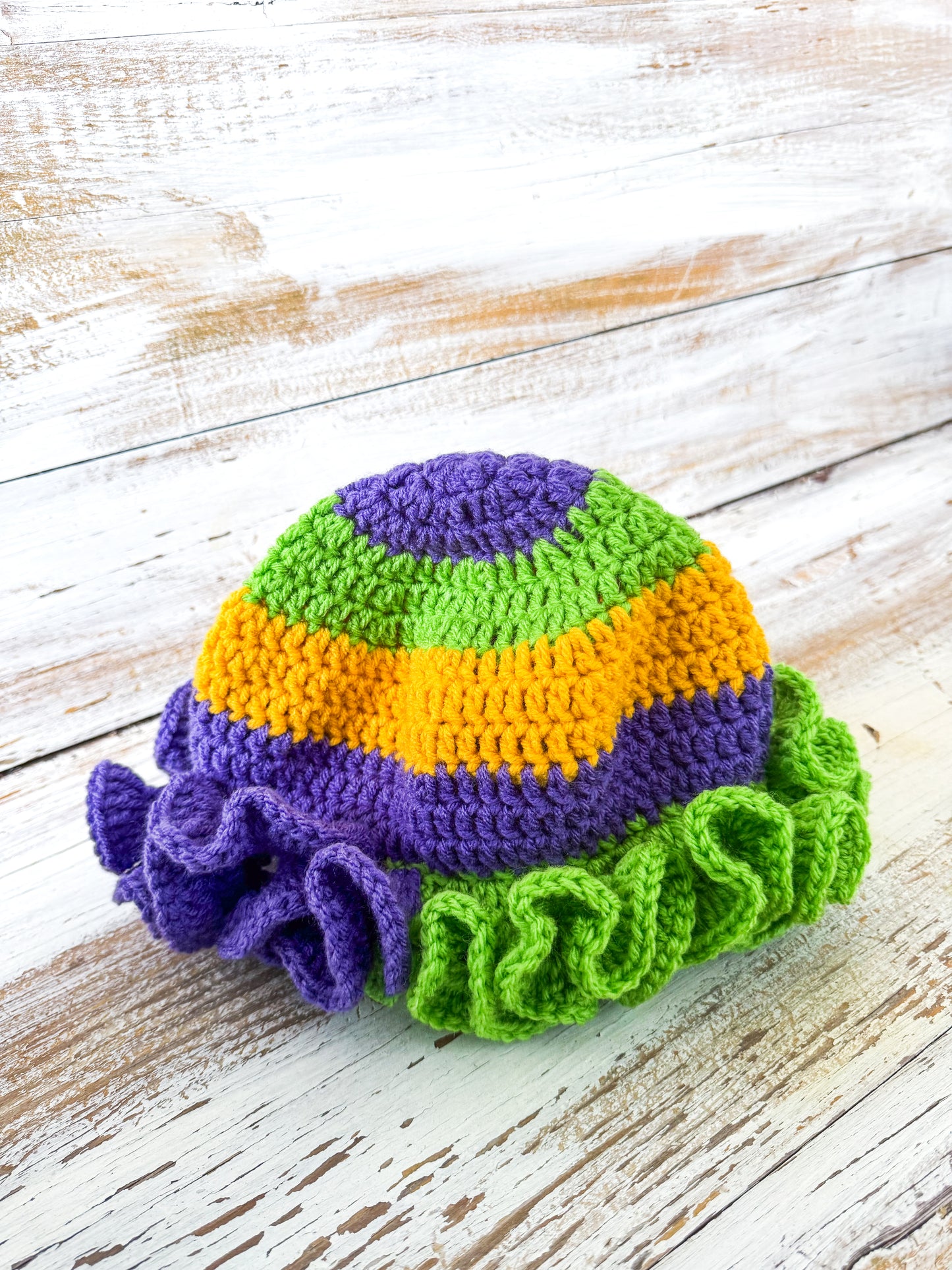 Mardi Gras Ruffle Hat