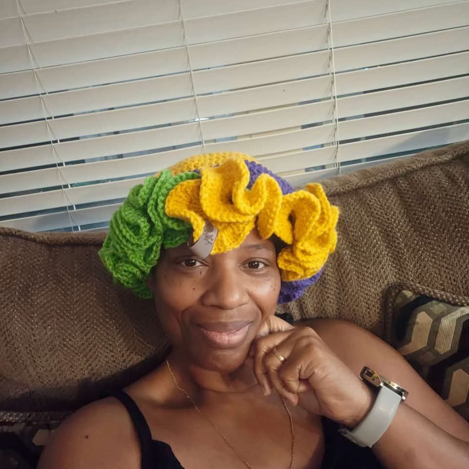 Mardi Gras Ruffle Hat